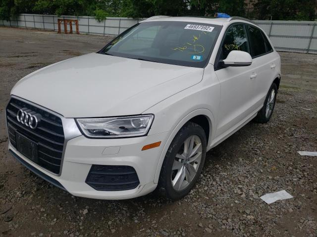 WA1ECCFS6HR006393 - 2017 AUDI Q3 PREMIUM WHITE photo 2