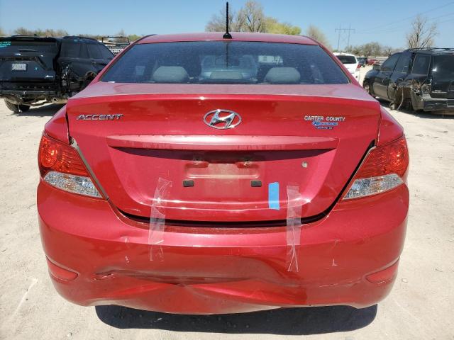 KMHCU4AE3DU490317 - 2013 HYUNDAI ACCENT GLS RED photo 6