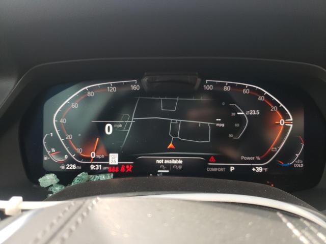 5UXCR6C0XM9F38757 - 2021 BMW X5 XDRIVE40I BLUE photo 9