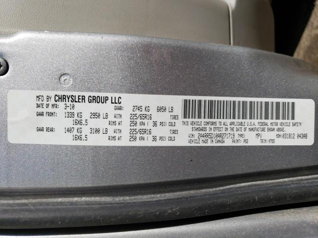 2A4RR5D10AR271719 - 2010 CHRYSLER TOWN & COU TOURING 银色 照片 13