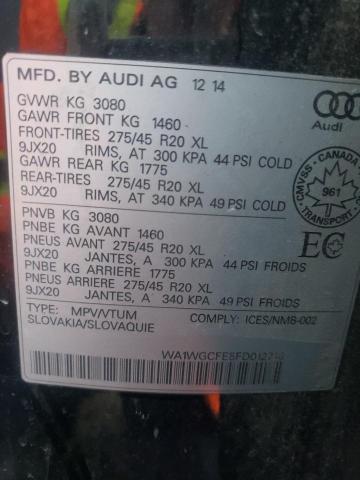 WA1WGCFE5FD012716 - 2015 AUDI Q7 PRESTIGE 黑色 照片 13