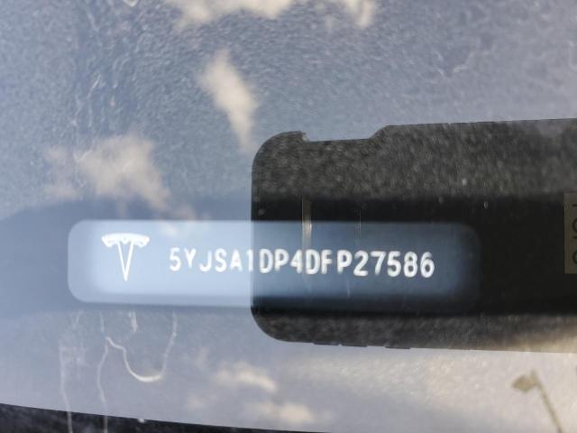 5YJSA1DP4DFP27586 - 2013 TESLA MODEL S Կապույտ լուսանկար 12