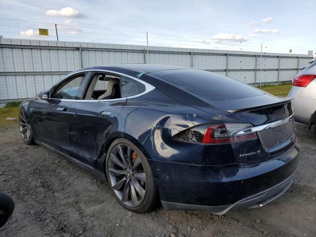 5YJSA1DP4DFP27586 - 2013 TESLA MODEL S Կապույտ լուսանկար 2