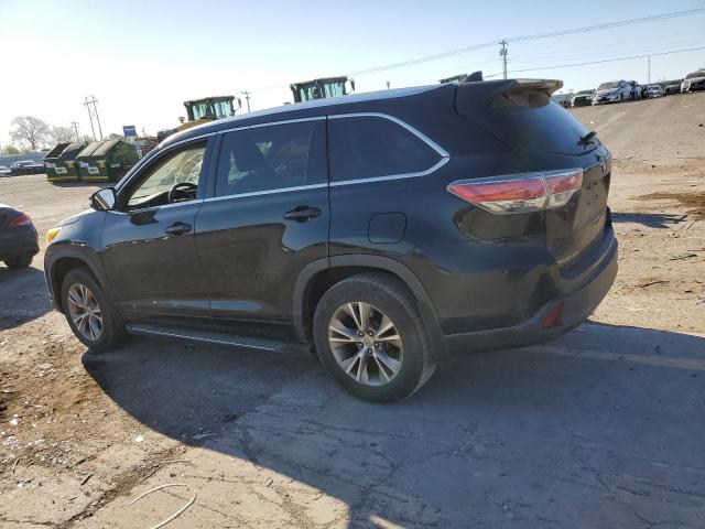 5TDKKRFH5ES034525 - 2014 TOYOTA HIGHLANDER XLE BLACK photo 2