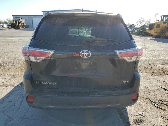 5TDKKRFH5ES034525 - 2014 TOYOTA HIGHLANDER XLE BLACK photo 6