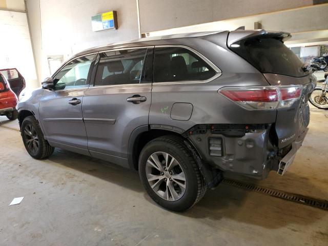 5TDJKRFH0ES054418 - 2014 TOYOTA HIGHLANDER XLE GRAY photo 2