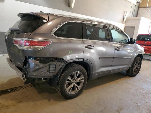 5TDJKRFH0ES054418 - 2014 TOYOTA HIGHLANDER XLE GRAY photo 3
