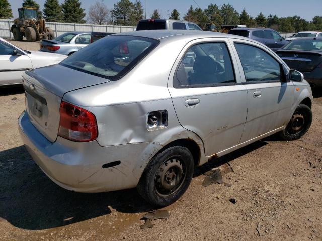 KL1TD52674B234119 - 2004 CHEVROLET AVEO SILVER photo 3