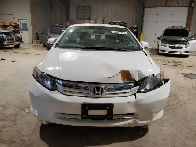 JHMFB4F24CS006508 - 2012 HONDA CIVIC HYBRID WHITE photo 5