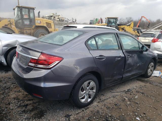 19XFB2F55FE287189 - 2015 HONDA CIVIC LX GRAY photo 3