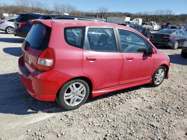 JHMGD38667S056857 - 2007 HONDA FIT S RED photo 3