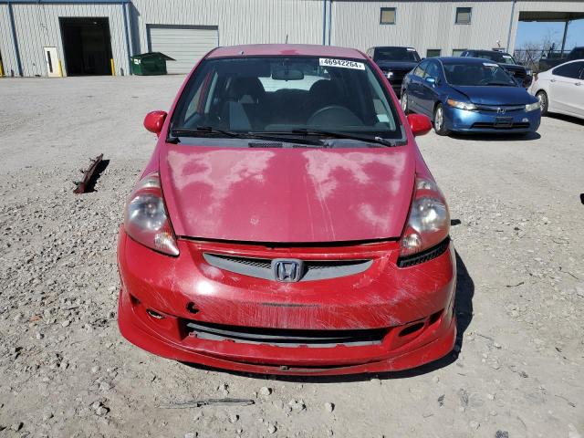 JHMGD38667S056857 - 2007 HONDA FIT S წითელი ფოტო 5