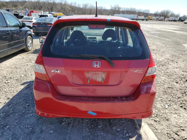 JHMGD38667S056857 - 2007 HONDA FIT S RED photo 6