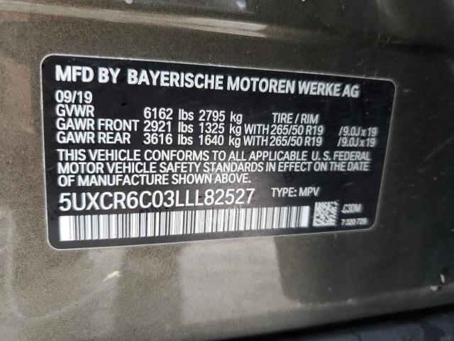 5UXCR6C03LLL82527 - 2020 BMW X5 XDRIVE40I GREEN photo 13