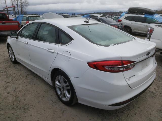 3FA6P0LU7JR188172 - 2018 FORD FUSION SE HYBRID WHITE photo 2