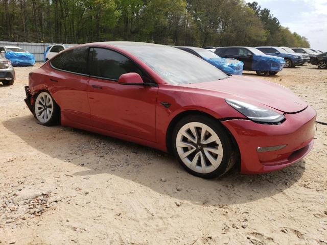 5YJ3E1EB6MF035762 - 2021 TESLA MODEL 3 RED photo 4