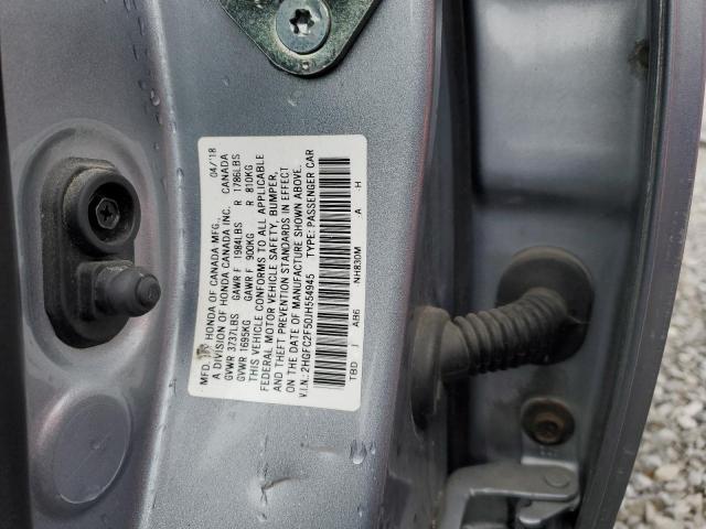 2HGFC2F50JH554945 - 2018 HONDA CIVIC LX Сріблястий фото 13