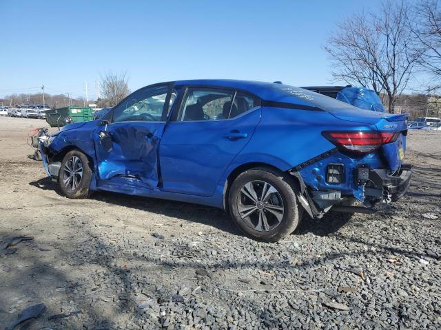 3N1AB8CV6NY267583 - 2022 NISSAN SENTRA SV BLUE photo 2