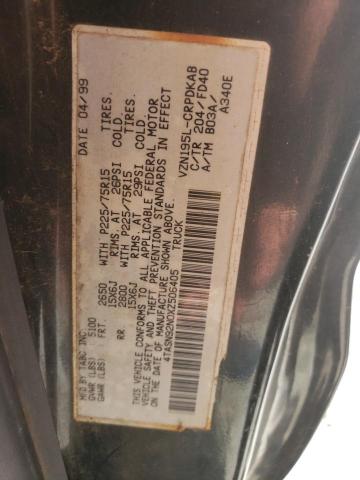 4TASN92N0XZ506405 - 1999 TOYOTA TACOMA XTRACAB PRERUNNER შავი ფოტო 12