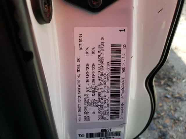 5TFRX5GN1GX069153 - 2016 TOYOTA TACOMA ACCESS CAB 白色 照片 12