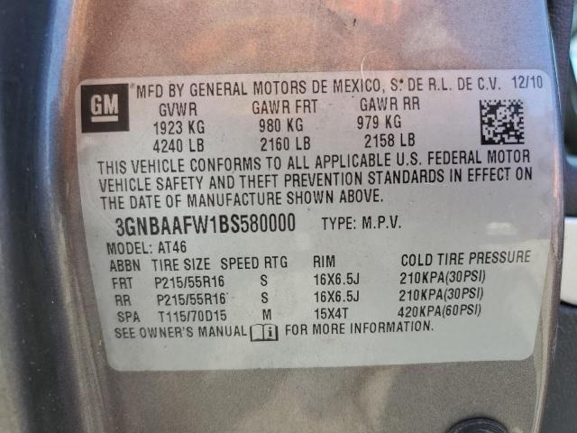 3GNBAAFW1BS580000 - 2011 CHEVROLET HHR LS 灰色 照片 12