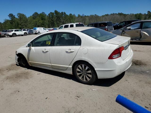 2HGFA16909H540937 - 2009 HONDA CIVIC EXL WHITE photo 2