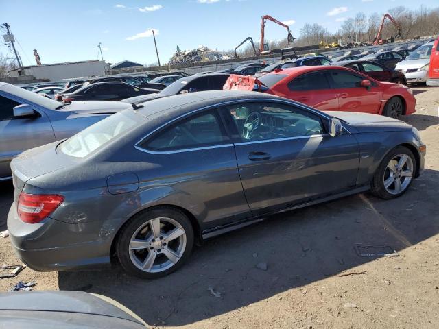 WDDGJ4HB1CF785418 - 2012 MERCEDES-BENZ C 250 GRAY photo 3