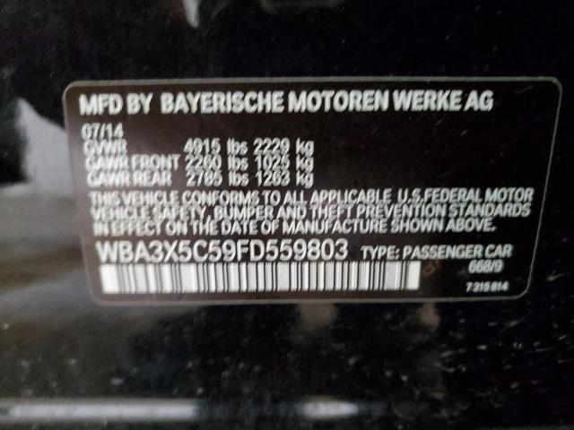 WBA3X5C59FD559803 - 2015 BMW 328 XIGT BLACK photo 13