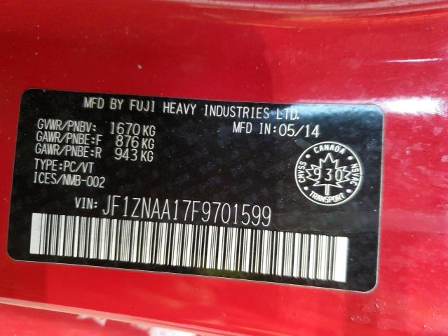 JF1ZNAA17F9701599 - 2015 TOYOTA SCION FR-S 红色 照片 12