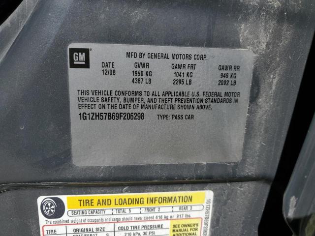 1G1ZH57B69F206298 - 2009 CHEVROLET MALIBU 1LT 灰色 照片 12