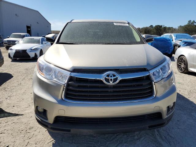 5TDKKRFH7GS131258 - 2016 TOYOTA HIGHLANDER XLE TAN photo 5