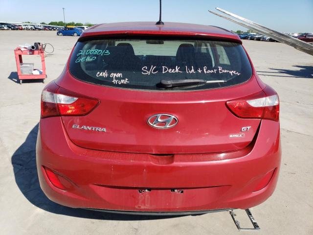 KMHD35LH9GU254991 - 2016 HYUNDAI ELANTRA GT RED photo 6