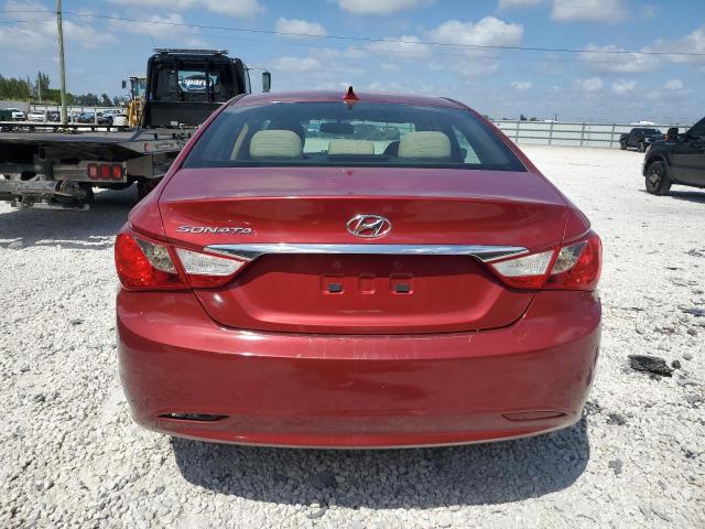 5NPEB4AC1DH605296 - 2013 HYUNDAI SONATA GLS RED photo 6