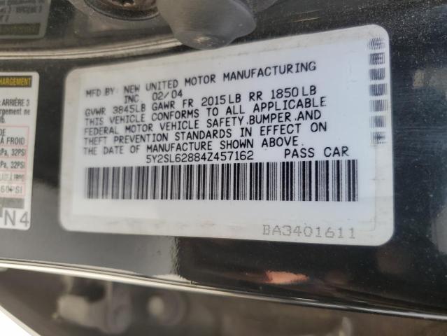 5Y2SL62884Z457162 - 2004 PONTIAC VIBE BLACK photo 12