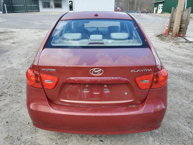 KMHDU46D18U420812 - 2008 HYUNDAI ELANTRA GLS RED photo 6