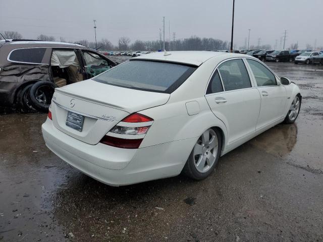 WDDNG71X27A129213 - 2007 MERCEDES-BENZ S 550 WHITE photo 3