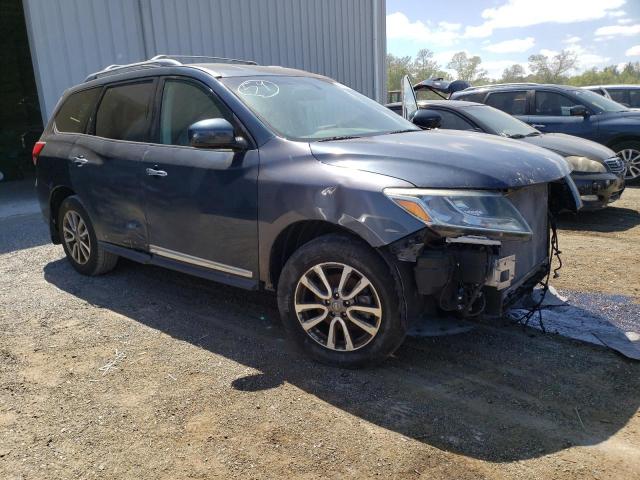 5N1AR2MN8DC605508 - 2013 NISSAN PATHFINDER S BLUE photo 4