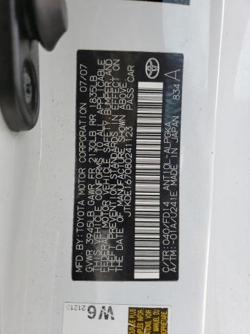 JTKDE167080241123 - 2008 TOYOTA SCION TC 白色 照片 12