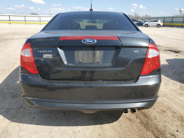 3FAHP0HA5CR437546 - 2012 FORD FUSION SE BLACK photo 6