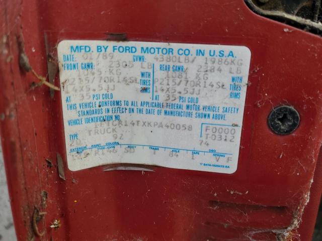 1FTCR14TXKPA40058 - 1989 FORD RANGER SUPER CAB TWO TONE photo 12