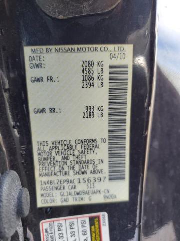 1N4BL2EP9AC156397 - 2010 NISSAN ALTIMA SR BLACK photo 12