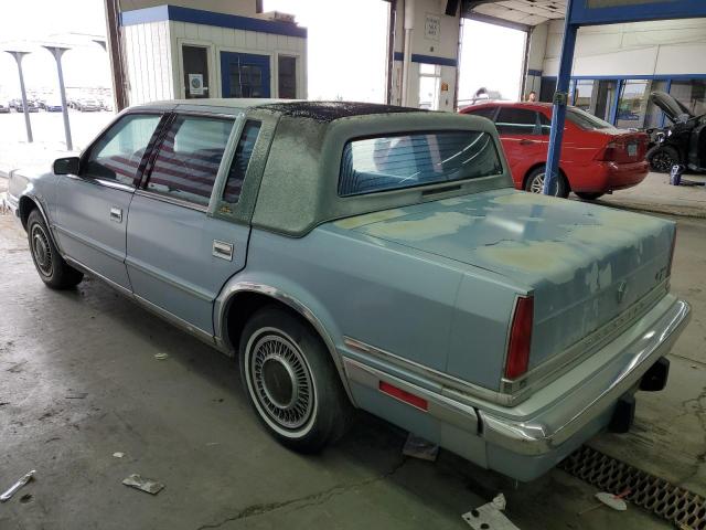 1C3XY66R6MD207589 - 1991 CHRYSLER NEW YORKER FIFTH AVENUE BLUE photo 2