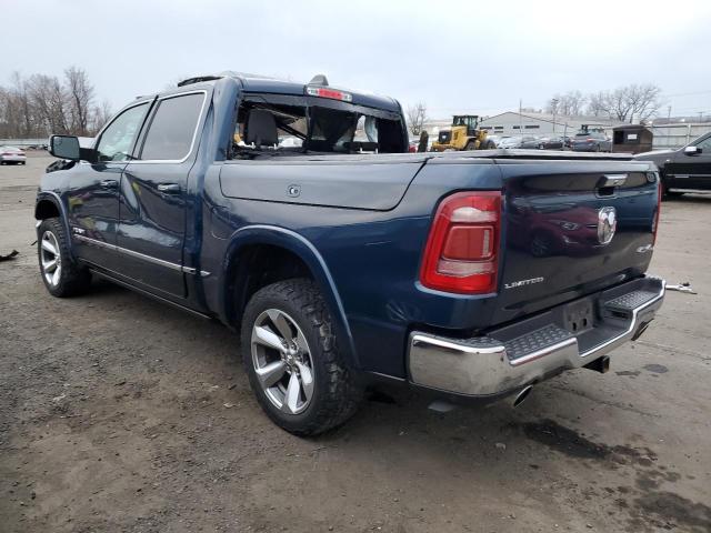 1C6SRFHTXKN898524 - 2019 RAM 1500 LIMITED BLUE photo 2