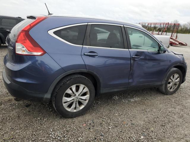 2HKRM4H71EH634304 - 2014 HONDA CR-V EXL BLUE photo 3