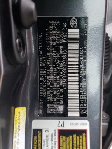 4T1BF1FK1DU298543 - 2013 TOYOTA CAMRY L CHARCOAL photo 13