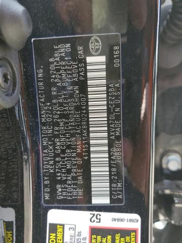 4T1S11AK8RU244007 - 2024 TOYOTA CAMRY SE NIGHT SHADE BLACK photo 12