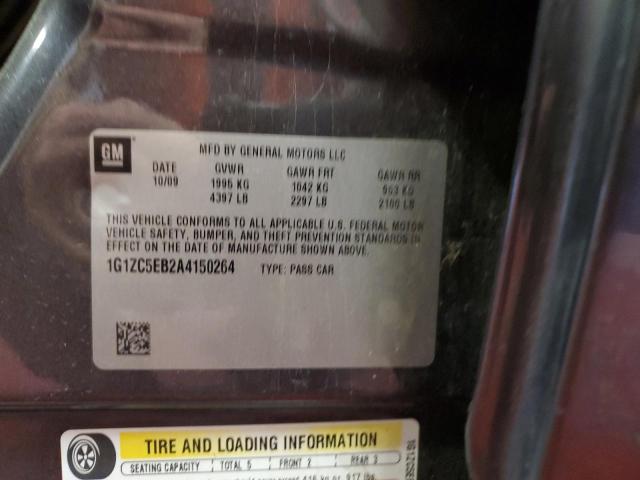 1G1ZC5EB2A4150264 - 2010 CHEVROLET MALIBU 1LT 石墨色 照片 12
