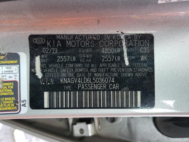 KNAGV4LD6L5036074 - 2020 KIA OPTIMA PLUG IN HYBRID EX SILVER photo 13