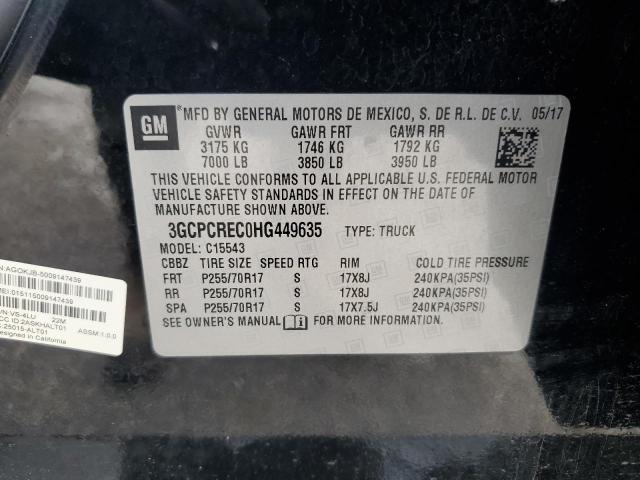 3GCPCREC0HG449635 - 2017 CHEVROLET SILVERADO C1500 LT BLACK photo 13