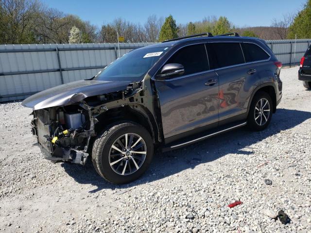 5TDJZRFH7KS613289 - 2019 TOYOTA HIGHLANDER SE GRAY photo 1